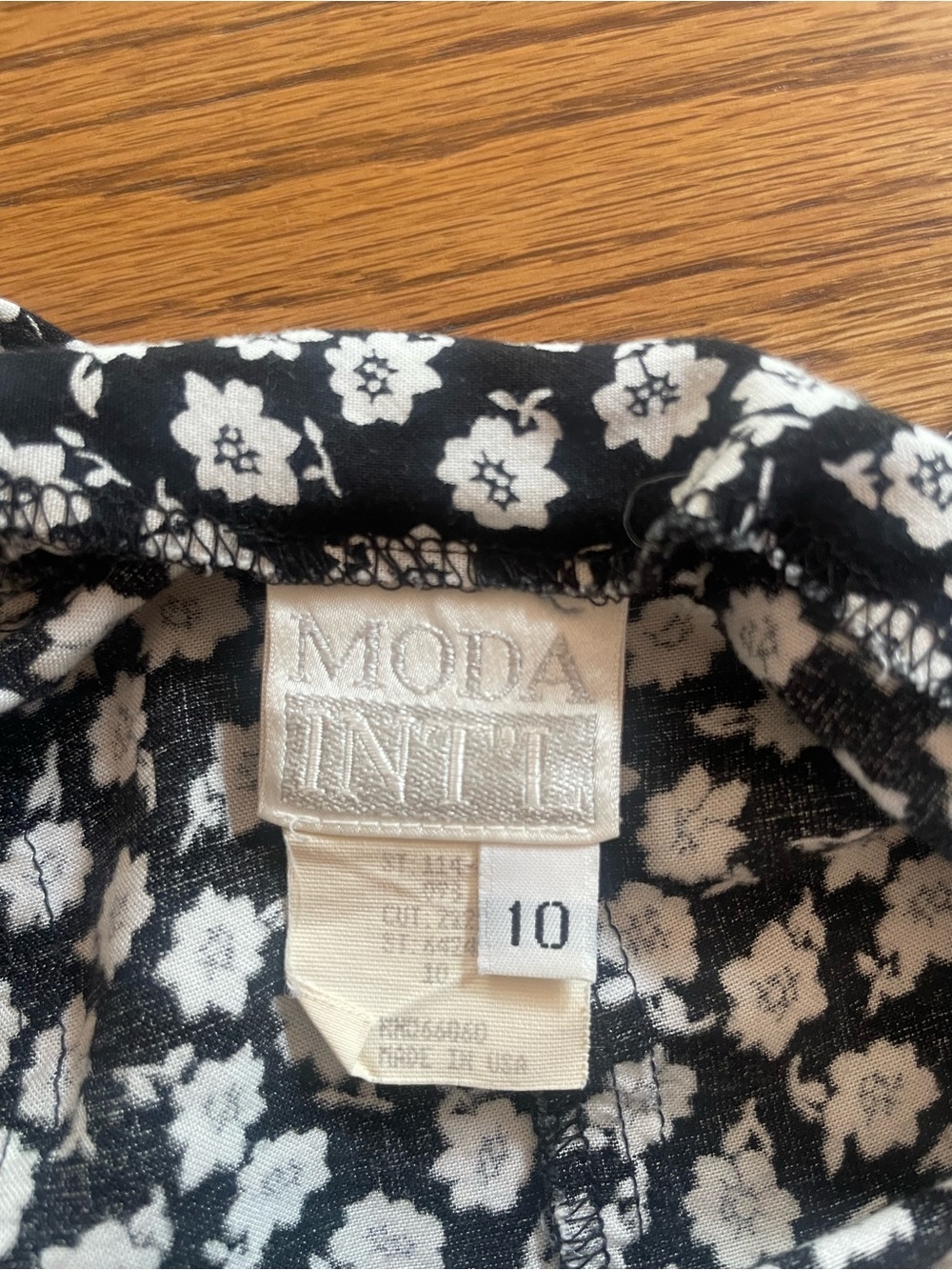 90s Vtg Victoria’s Secret Moda Int’l Retro Black Ditsy Floral Mini Dress Pin Up - Picture 11 of 12